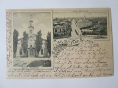 Rara! Salutari din Giurgiu,carte postala circulata 1901 foto