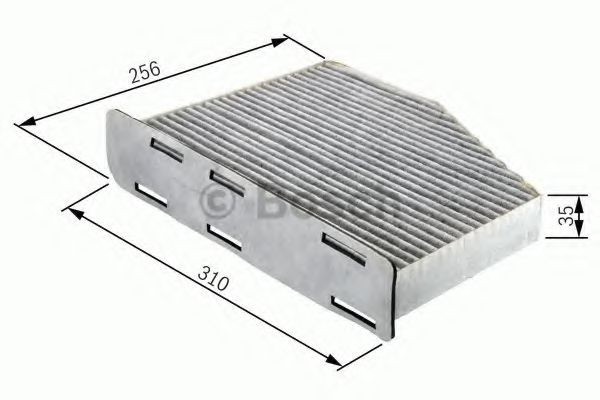 Filtru polen / aer habitaclu MERCEDES E-CLASS (W211) (2002 - 2009) BOSCH 1 987 432 381