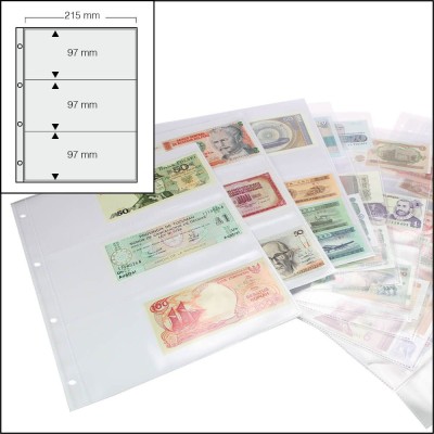 PVC foi de reserva SAFE - pentru 3 bancnote - packet avec 15 buc. foto