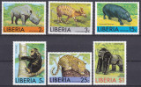 DB1 Fauna Africana 1976 Liberia 6 v. MNH