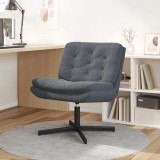 Scaun Relaxant Rotativ Gri &icirc;nchis 63 x 75 x 76 cm Catifea