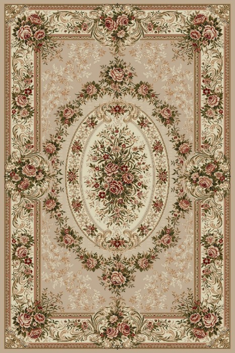 Covor Model Lotos 1529-110, Marime 50 x 80 cm, Bej, Inaltime Fir 8 mm, Antialergic, Polipropilena, Living, Dormitor, Sufragerie, Birou