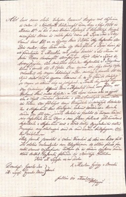 A3746N Act privitor la un &amp;icirc;mprumut de florini renani, 1860, T&amp;acirc;rgu Lăpuș, limba maghiară foto