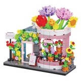 Set de Construcție Florărie, 524 Piese, Roz, CMCLASS