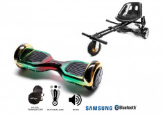PACHET PROMO Smart Balance?: Hoverboard Regular California + Hoverseat cu suspensii, roti 6.5 inch Bluetooth, baterie Samsung, Boxe incorporate, Au foto