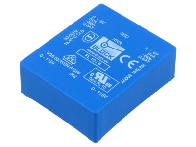 Transformator PCB 10VA, 115VACx2 foto