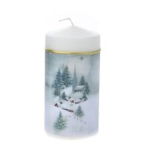 Cumpara ieftin Lumanare decor Snowing 7 x 14 cm