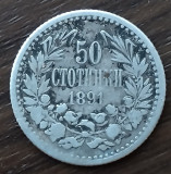 Moneda argint Bulgaria - 50 Stotinki 1891, Europa