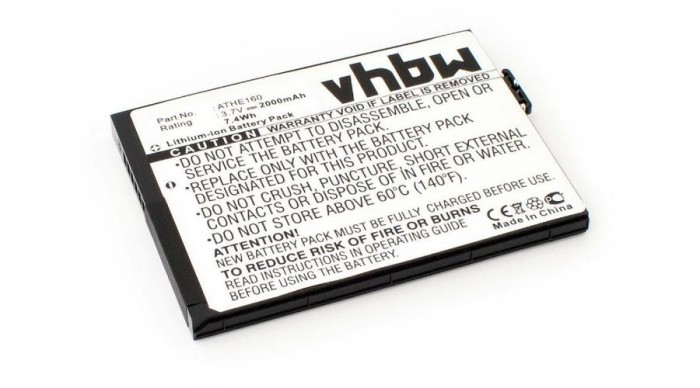 Baterie de telefon mobil VHBW Dopod ATHE160 - 2000mAh, 3.7V, Li-ion