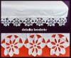 Cearceaf cu broderie sparta cusuta de mana, cearsaf de marginea patului 210x77cm