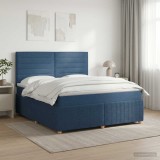 Cumpara ieftin Pat boxspring cu saltea albastru 160 x 200 cm Tesatura