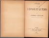 HST C3869N Etude sur l&rsquo;espace et le temps par Georges Lechalas 1896