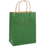 Cumpara ieftin Sacose Hartie, 32x12x42 cm, 100 Buc/Bax, Verde Deschis, Sacosa Cadou cu Maner, Plasa Hartie, Sacosa Hartie Kraft, Ambalaj Cadou cu Maner, Brandpaper