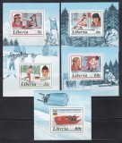Liberia 1987 - J. O. de iarnă - Calgary - Medaliați la J. O. de iarnă din 1984 de la Sarajevo, 5 Colite, MNH