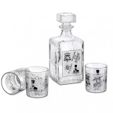 Set Cadou Whiskey Decantor 1l cu 6 Pahare Sticla 240ml Italia 020919 DNC56814