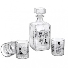 Set Cadou Whiskey Decantor 1l cu 6 Pahare Sticla 240ml Italia 020919 DNC56814