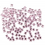 Ștrasuri pentru unghii - pătrate, roz 140 bucăți, AC