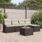 vidaXL Set de canapele pentru grădină 6 pcs Maro Rattan poli 3346688
