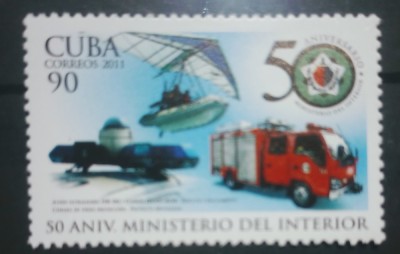 Cuba 2011 mașină, mașină de pompieri serie 1v neștampilată foto