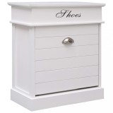 Cumpara ieftin Pantofar, alb, 50 x 28 x 58 cm, lemn de paulownia