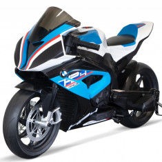 Motocicleta electrica cu licenta BMW HP4 Premium, pentru copil 3-9 ani, culoare Albastra