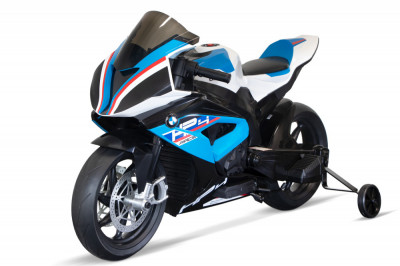 Motocicleta electrica cu licenta BMW HP4 Premium, pentru copil 3-9 ani, culoare Albastra foto