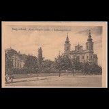 Carte poștală veche Oradea &ndash; Catedrala si Palatul Episcopal &ndash; 1915