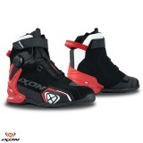 Ghete pentru scuter - motocicleta Roadster barbati All Season Ixon model Bull 2 WP MS culoare: negru/alb/rosu (100% waterproof) 46
