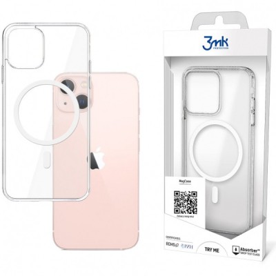 Husa MagSafe pentru Apple iPhone 13, 3MK, MagCase, Transparenta foto