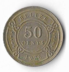 Moneda 50 cents 1976 - Belize foto