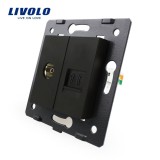 Priza dubla TV + telefon Livolo SmartElectro IntelligentHouse