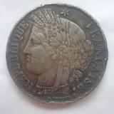Franța 5 franci francs 1870 -A Ceres argint