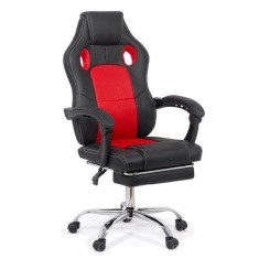 SCAUN GAMING DE BIROU CU SUPORT DE PICIOARE OFF 3091 ROSU