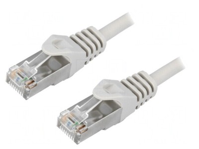Patch cord F/UTP Cat5e 10m Gri Ecranat foto
