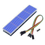 MAX7219 4in1 matrice LED 8x32 display Matrix, Albastru cu 5 cabluri