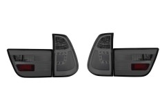 Set stopuri, lampa spate BMW X5 (E53), 01.1999-10.2006, partea stanga, LED; crom, fumuriu; TUNING,