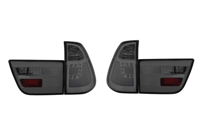 Set stopuri, lampa spate BMW X5 (E53), 01.1999-10.2006, partea stanga, LED; crom, fumuriu; TUNING, foto