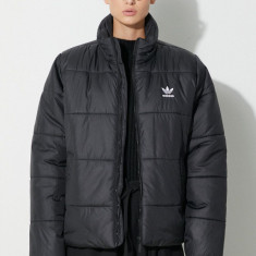 adidas Originals geacă Adicolor Puffer femei, culoarea negru, de iarnă II8455