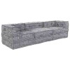 VidaXL Pernă 3 pcs Gri deschis 70 x 70 x 54 cm Poliester
