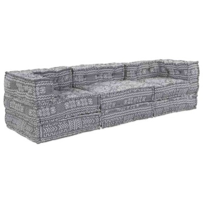 vidaXL Pernă 3 pcs Gri deschis 70 x 70 x 54 cm Poliester foto