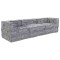 vidaXL Pernă 3 pcs Gri deschis 70 x 70 x 54 cm Poliester