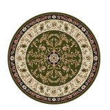 Covor Rotund Model Lotos 523-310, Marime 80 x 80 cm, Verde, Inaltime Fir 8 mm, Antialergic, Polipropilena, Living, Dormitor, Sufragerie, Birou