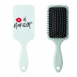 Perie de par patrata Pufo Love Makeup, verde