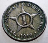 B.549 CUBA 1 UN CENTAVO 1916