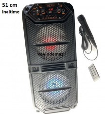 Boxa portabila Bluetooth KTS-1132 Karaoke ,telecomanda + microfon , 51 cm inaltime foto