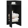 Gossi mese laterale 2 buc cu raft negru 25,5x27x60 cm