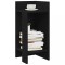 Gossi mese laterale 2 buc cu raft negru 25,5x27x60 cm