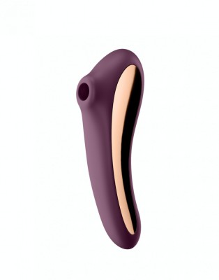 Stimulator Dual Kiss Air Pulse+Vibrator Silicon USB Red Wine foto