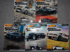 Lot machete Hot Wheels - set Fast &amp;amp; Furious 1:64 Euro series foto