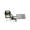 Kit iluminat solar portabil cu 3 becuri LED, proiector si radio FM GD-15, Gdplus